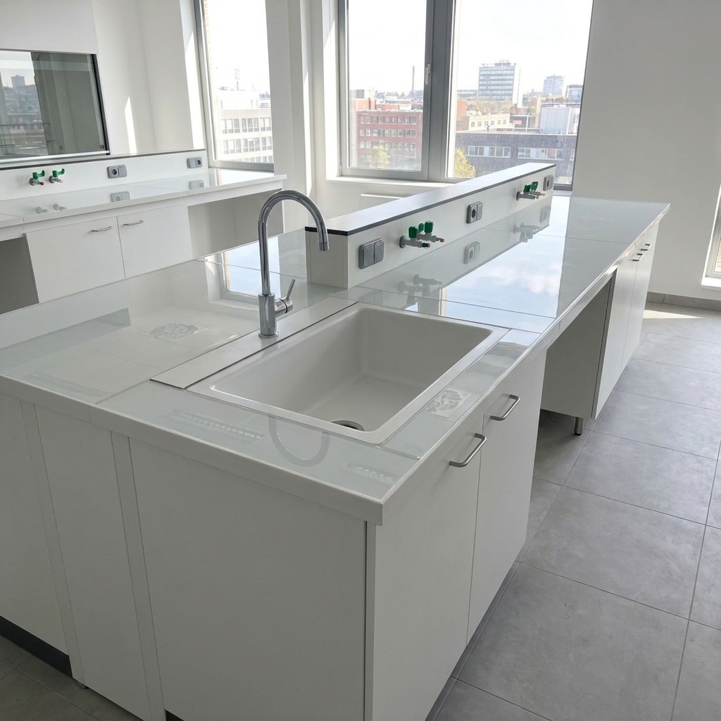 Paillasse humide de laboratoire